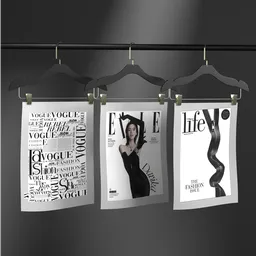 Hanging posters photography setup