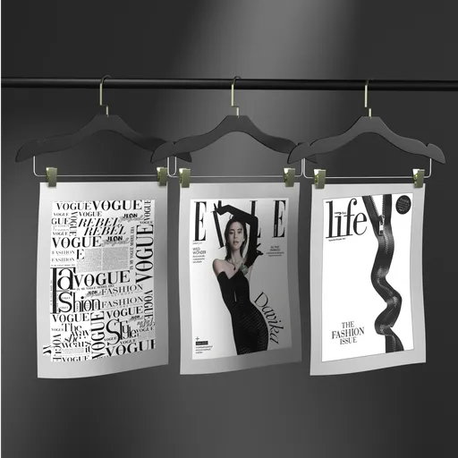 Hanging posters photography setup
