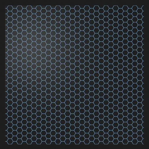 Hexagonal Pattern Sci-Fi Floor