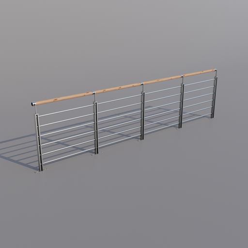 Railing 3A | Architecture models | BlenderKit