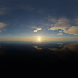 Golden Sunset Sky Clouds