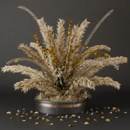 SJ-Soft beige pampas centerpiece