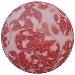 Realistic raw wagyu beef texture with even marbling, perfect for PBR material use in Blender 3D rendering and simulations.