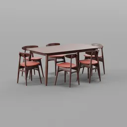 Gallman 6 - Person Four Leg Dining Set