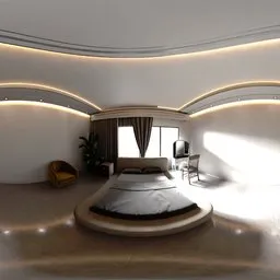 Modern Ceiling Bedroom Interior
