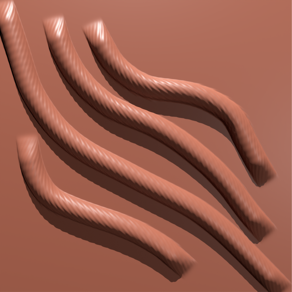 Direction Rope or Thread Brush 3D fabric brushes BlenderKit