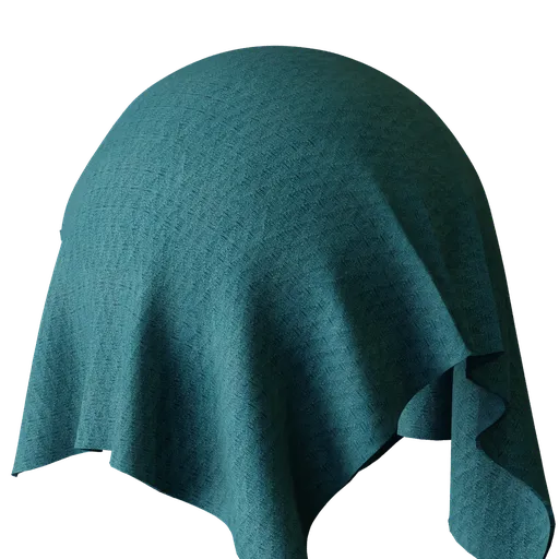 High-resolution knitted woolen fabric texture for PBR material in 3D modeling and Blender applications.