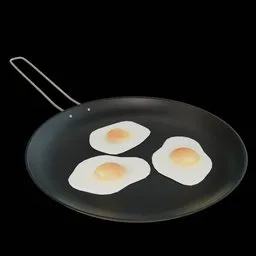 Frying Pan with Homemade Breakfast