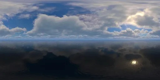 Cloudy Sky Over the Sea HDRI