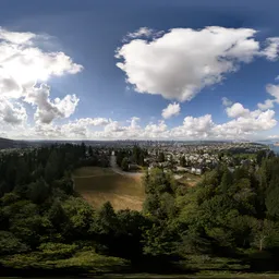 Modern City Sunny Cloudy Day