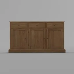 Three Door Cabinet Cupboard