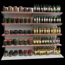 Arranged Raw Store Display