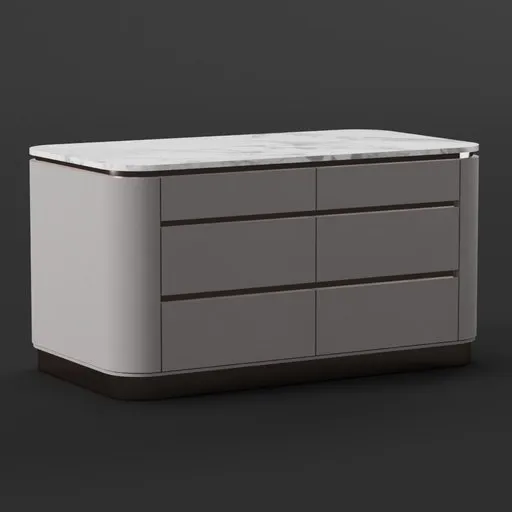 Kitchen Island (Round Corner)