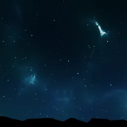 Night Sky with mountians HDRI