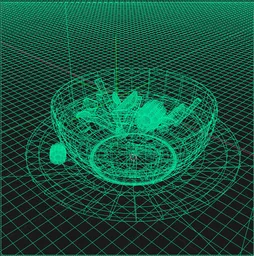 Stylized Anime Ramen Bowl Food