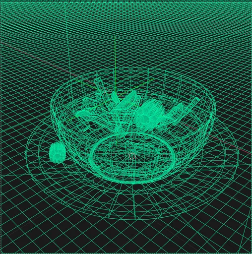 Stylized Anime Ramen Bowl Food