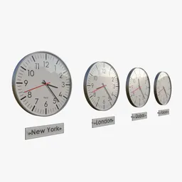 World Time Zone wall Clock