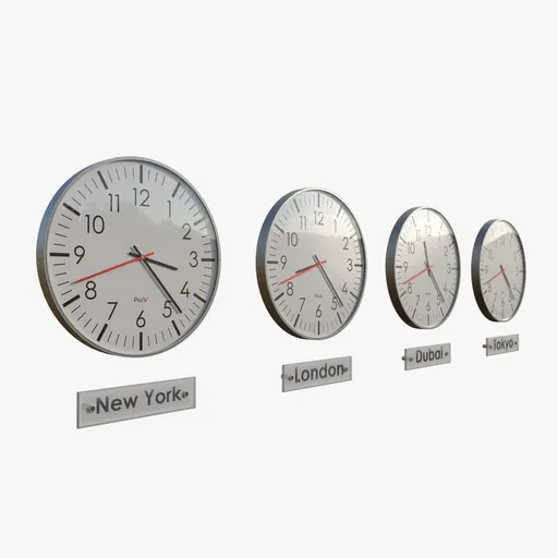 World Time Zone wall Clock