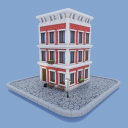 Brick house with three floors