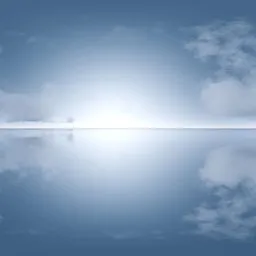 Soft Blue Sky Reflection