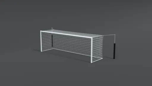 3D cartoon-style football goalpost model for Blender visualization, suitable for CG animation and extreme category design.