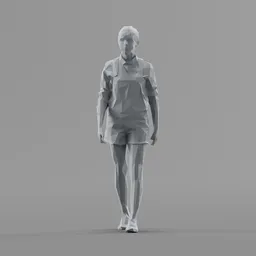 Lowpoly Girl Walking