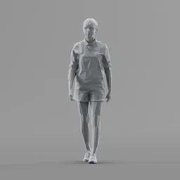 Lowpoly Girl Walking