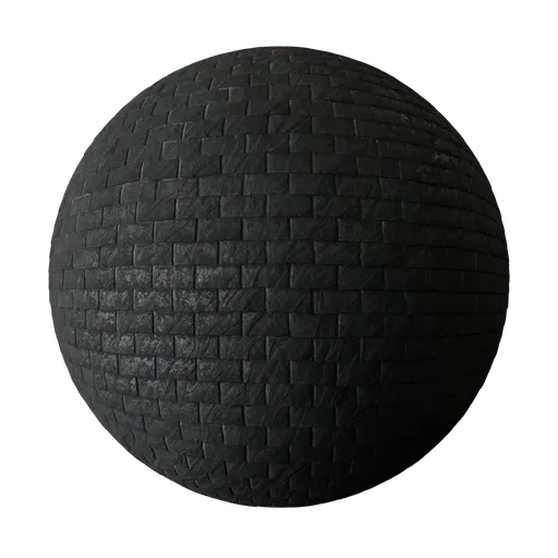 Seamless PBR roofing tiles texture for 3D modeling and rendering in Blender, showing clean square slates.