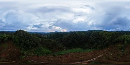 HDRI of Hills on an Overcast Day
