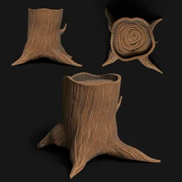 Stylized tree stump