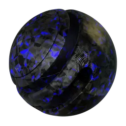 Carbon Fiber Blue Matte Motif