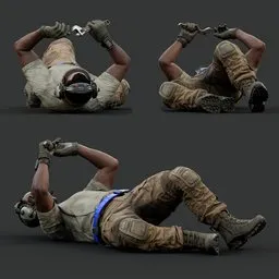 Tactical Infantry Soldier WorkLay Pose