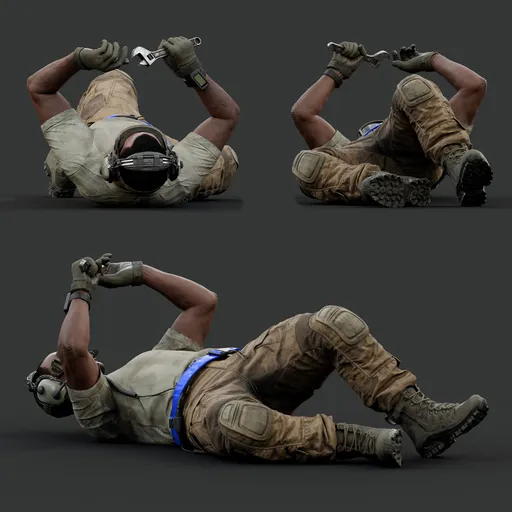 Tactical Infantry Soldier WorkLay Pose