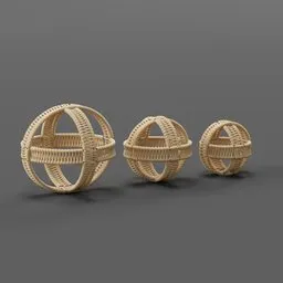 3 Piece Metal Sculpture Set