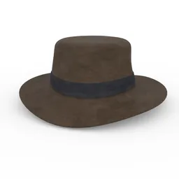 Western Suede Wide Brim Hat