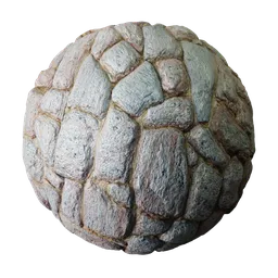 2K PBR texture of a varied Rock Wall suitable for Blender 3D material library, featuring realistic displacement.