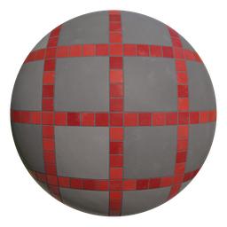 Procedural tiles concrete and red