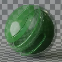 Scratched green glass