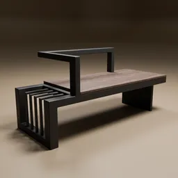 Iron Wooden Park Chair