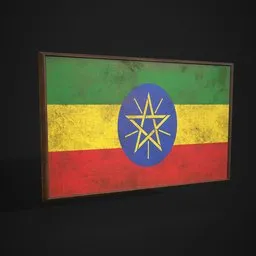Ethiopia Flag Picture Frame