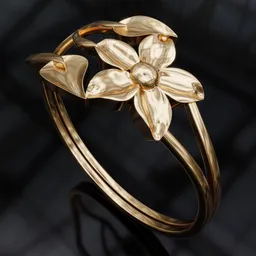 Gold flower ring