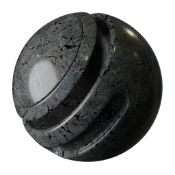 Black metalic marble