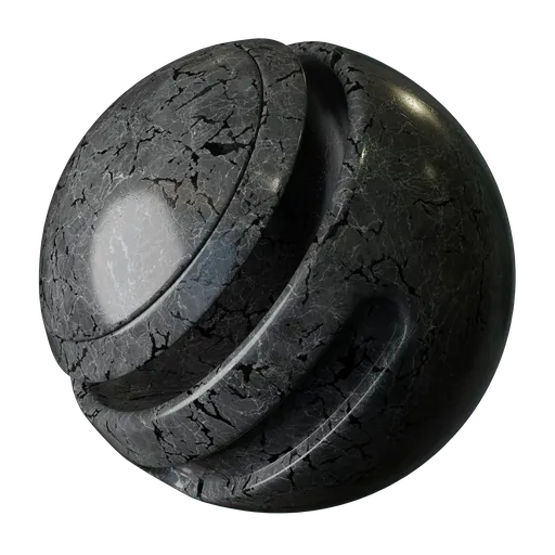 Black metalic marble