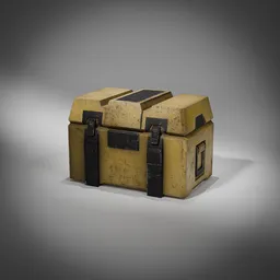 Industrial yellow metal chest