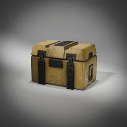 Industrial yellow metal chest