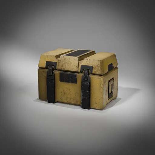 Industrial yellow metal chest