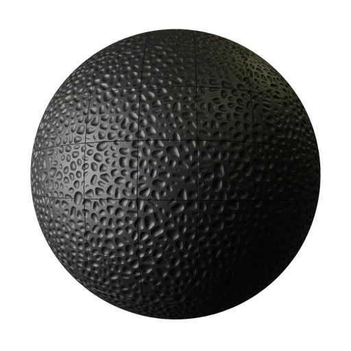 Decorative black plaster tiles