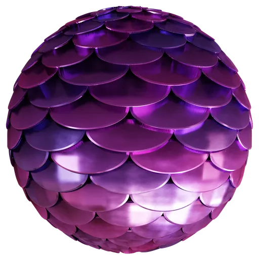 High-quality PBR metal scales texture for 3D modeling in Blender, ideal for realistic rendering.