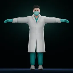 Male Dentist Doctor Character