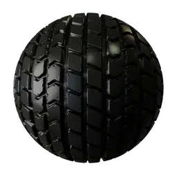 High-quality 2K PBR tyre tread texture for 3D modeling in Blender, with seamless tiling and depth for vehicle renders.
